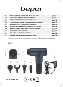 Manual Beper P302MAS001 Aparat de masaj