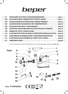 Manual Beper P102ROB200 Tocator carne