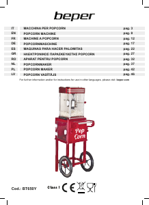 Manuale Beper BT.650Y Macchina per popcorn