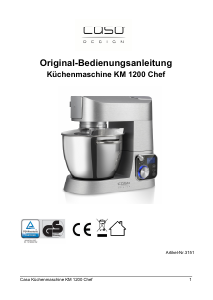 Manual Caso KM 1200 Chef Stand Mixer