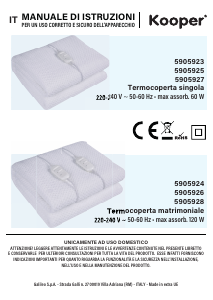 Handleiding Kooper 5905923 Elektrische deken