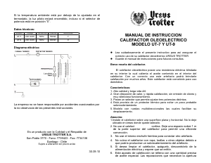 Manual de uso Ursus Trotter UT-9 Calefactor