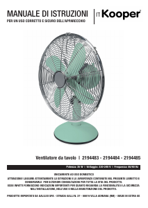 Manual Kooper 2194485 Fan