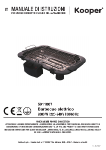 Manuale Kooper 5911007 Griglia da tavolo
