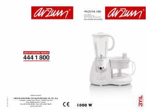 Handleiding Arzum AR 1044 Prostar 1000 Keukenmachine