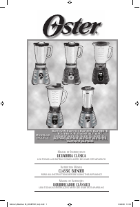 Manual Oster BLSTBESTR Liquidificadora
