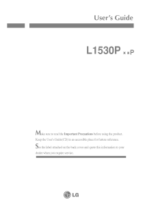 Manual LG L1530PSNP LCD Monitor