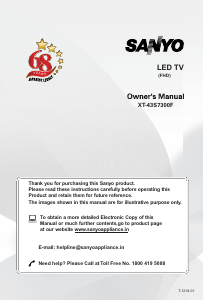 Manual Sanyo XT-43S7300F LED Television