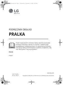 Instrukcja LG F4WN207N4E Pralka