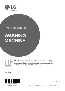 Manual LG F70E1UDN0 Washing Machine