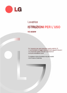 Manuale LG WD-8030W Lavatrice