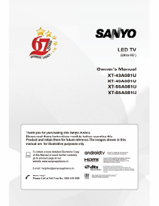 Handleiding Sanyo XT-43A081U LED televisie