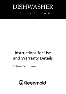 Manual Kleenmaid DW26I Dishwasher