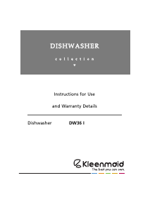 Manual Kleenmaid DW36I Dishwasher