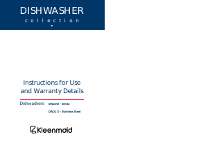 Manual Kleenmaid DW21X Dishwasher