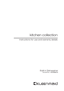 Manual Kleenmaid KCDW6012 Dishwasher