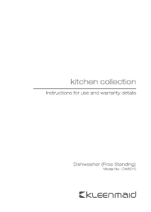 Manual Kleenmaid DW6010 Dishwasher