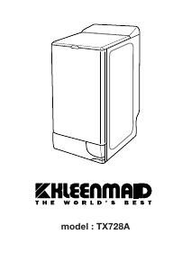 Manual Kleenmaid TX728A Washing Machine