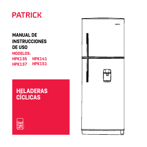 Manual de uso Patrick HPK151P Frigorífico combinado