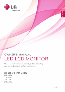 Handleiding LG 22EA53V-P LCD monitor