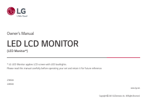 Handleiding LG 27UK580-B LCD monitor