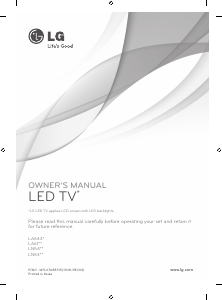 Handleiding LG 42LN5404 LED televisie