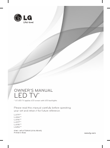 Manual de uso LG 65LA9709 Televisor de LED
