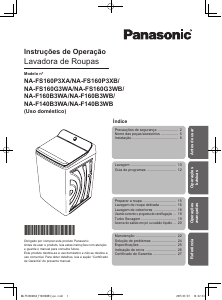 Manual Panasonic NA-F160B3WA Máquina de lavar roupa