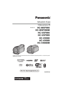Manuale Panasonic HC-VX989 Videocamera