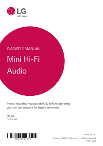 Handleiding LG OK55DAB Stereoset