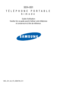 Mode d’emploi Samsung SCH-R351V Téléphone portable