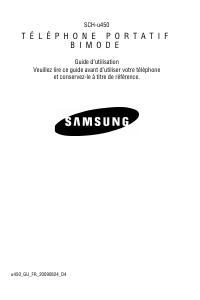 Mode d’emploi Samsung SCH-U450 Téléphone portable