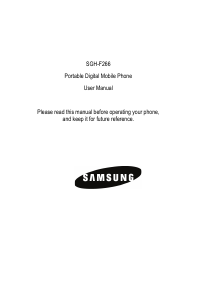 Manual Samsung SGH-F266 Mobile Phone