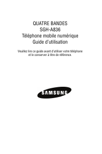 Mode d’emploi Samsung SGH-A836 Téléphone portable