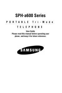 Handleiding Samsung SPH-A600B Mobiele telefoon