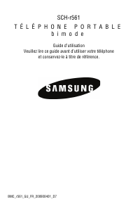Mode d’emploi Samsung SCH-R561 Téléphone portable