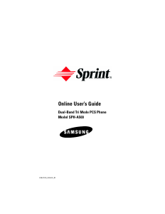 Handleiding Samsung SPH-A500 (Sprint) Mobiele telefoon