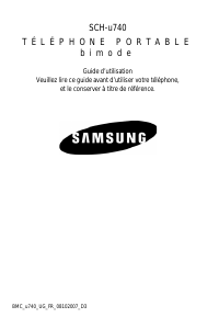 Mode d’emploi Samsung SCH-U740 Téléphone portable