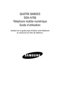 Mode d’emploi Samsung SGH-A766 Téléphone portable