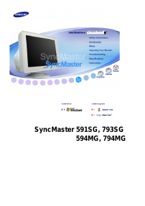 Manual Samsung 794MG SyncMaster Monitor