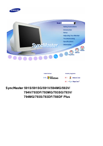 Manual Samsung 591V SyncMaster Monitor