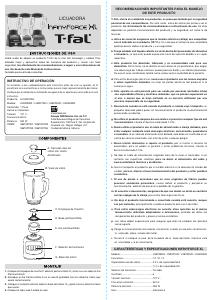 Manual de uso Tefal LN8208MX InfinyForce XL Batidora