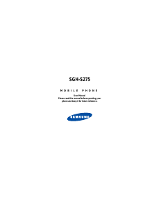 Handleiding Samsung SGH-S275M Mobiele telefoon