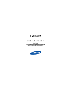 Handleiding Samsung SGH-T159V Mobiele telefoon