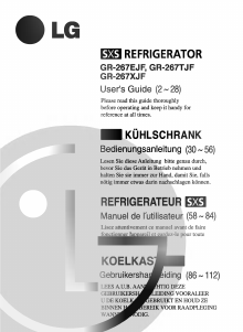 Bedienungsanleitung LG GR-L267DTQ Kühl-gefrierkombination