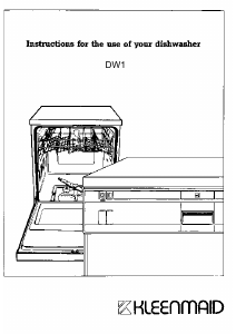 Manual Kleenmaid DW1 Dishwasher