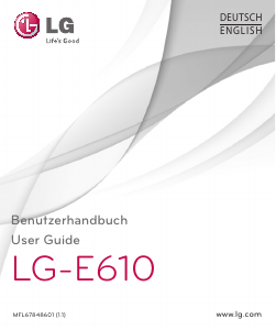 Manual LG E610GO Mobile Phone