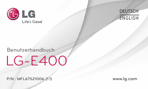 Manual LG E400GO Mobile Phone
