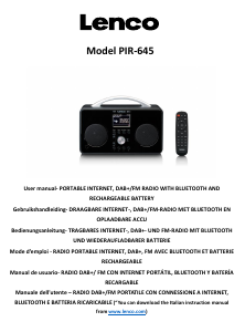 Mode d’emploi Lenco PIR-645WH Radio
