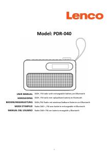 Manual de uso Lenco PDR-040BAMBOOBK Radio